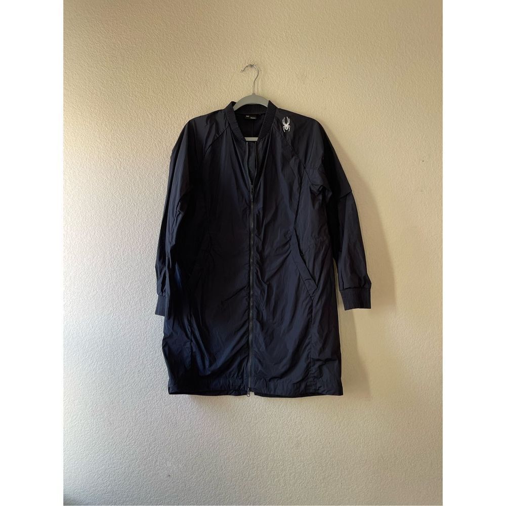 Spyder womens long nylon windbreaker bomber size medium‎